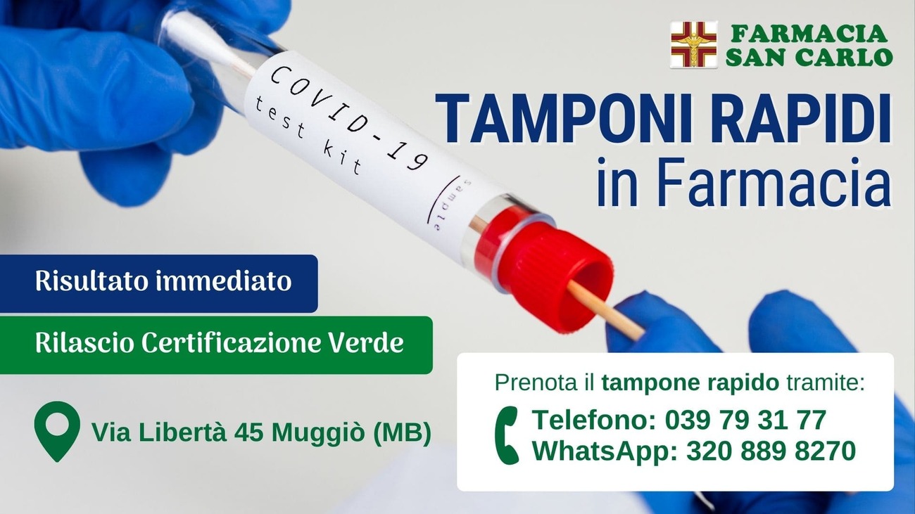 tampone rapido in farmacia a muggio farmacia san carlo